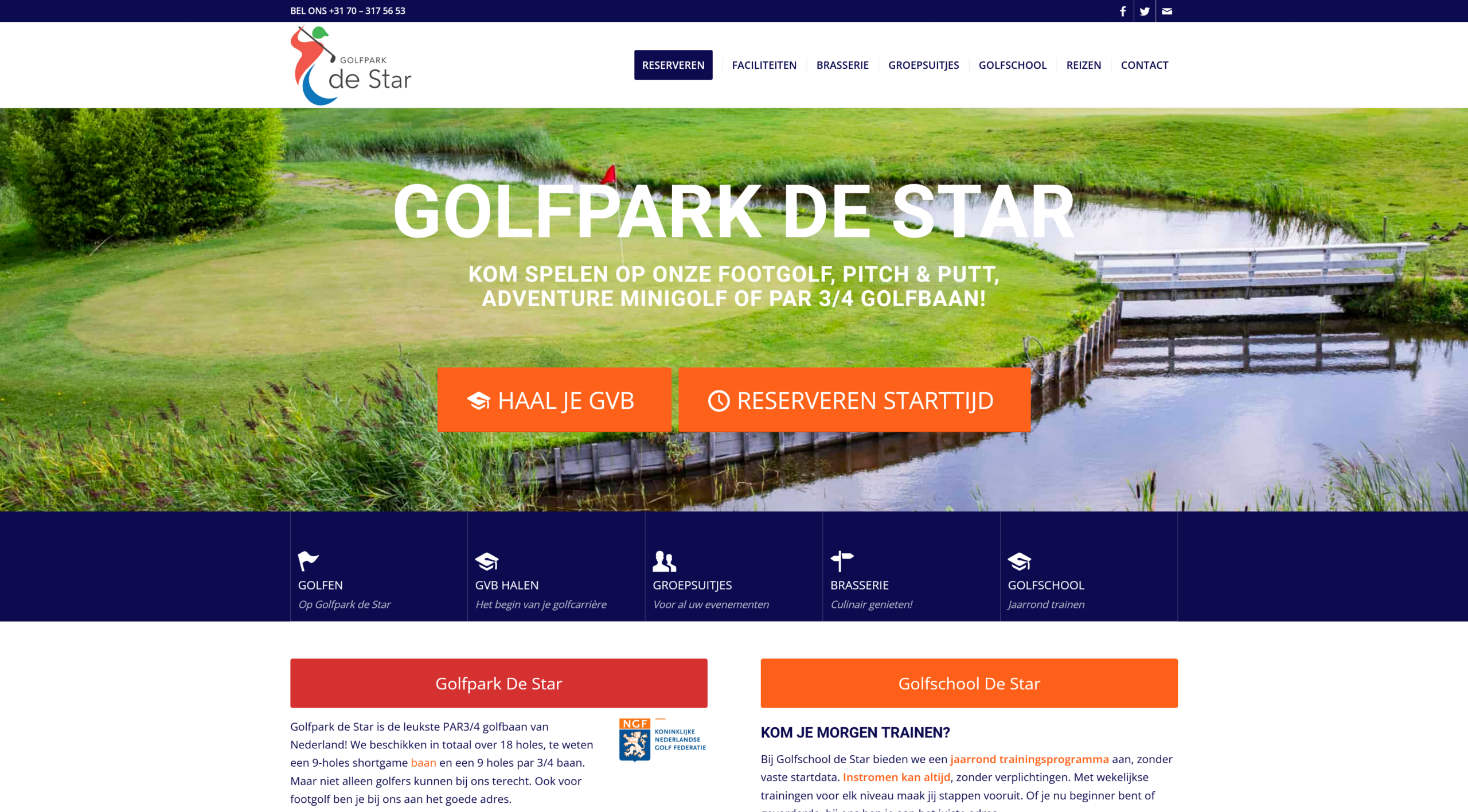 Golfpark de Star kiest Beer Consultancy voor zijn website projecten